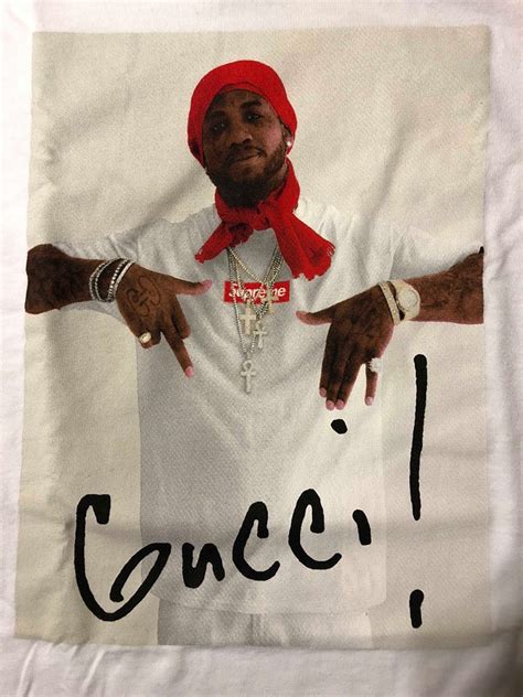 supreme gucci white tee|Supreme Gucci Mane Tee .